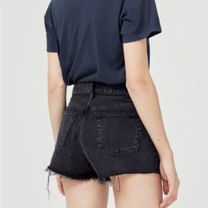 NEW Agolde Shorts Black Cutoff SIZE 26 Button Fly High Waist